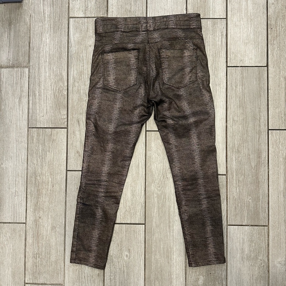 Bevy Flog Python Snake Shiny Brown Textured Women… - image 2